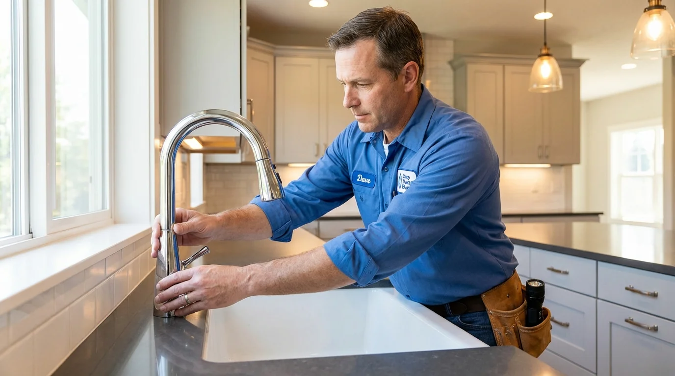 Kitchen faucet installation by Johns Plumbing LLC in Thief River Falls
