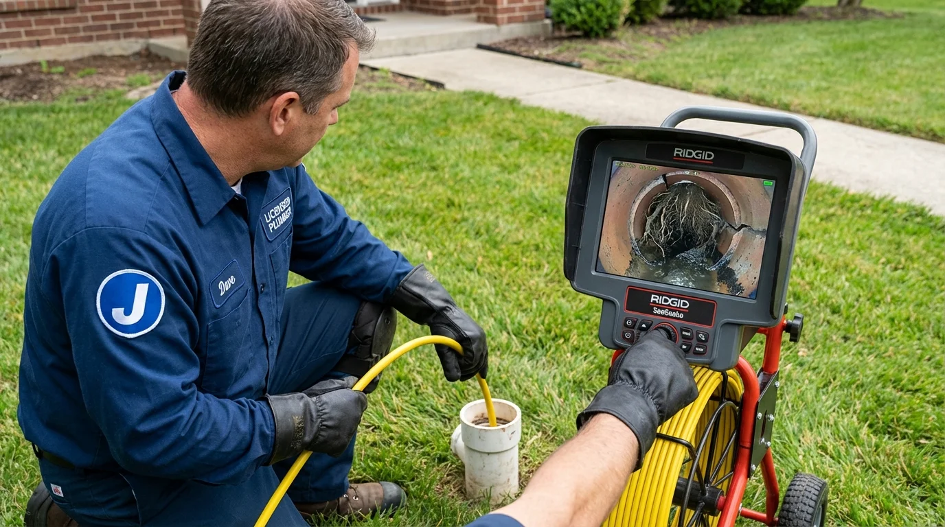 Sewer camera inspection being performed by Johns Plumbing LLC in Thief River Falls